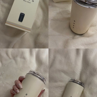  Smeg Mug Bardak Termos 240ML Paslanmaz Çelik Sızdırmaz Krem Renkli