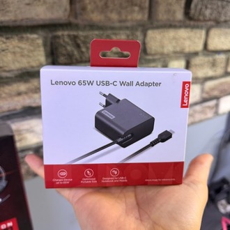 Lenovo 65W Type-C Şarj Adaptörü - 20V 3.25A (x1 carbon,E15,E490) Orjinal Ürün