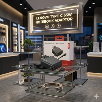 Lenovo 65W Type-C Şarj Adaptörü - 20V 3.25A (x1 carbon,E15,E490) Orjinal Ürün