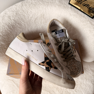 Golden Goose Deluxe Brand Super-Star Leopard Star Glitter
