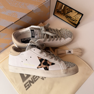 Golden Goose Deluxe Brand Super-Star Leopard Star Glitter