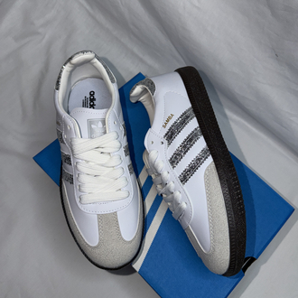 Adidas Samba OG – White / Glitter (Sequins Stripes) 