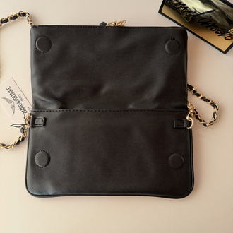 Zadig Clutch Medium - Boncuksuz / Gold Havyar Desen Deri