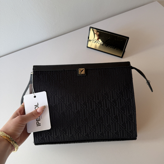 Mia Model Monogram Journey Clutch
