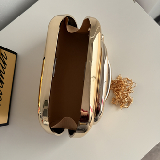 Lüks Davet Elegance Oval Clutch Çanta