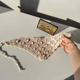 El Yapımı Çiçekli Bandana
