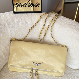 Zadig Voltaire Rock Clutch Gümüş Large