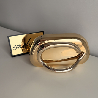 Lüks Davet Elegance Oval Clutch Çanta