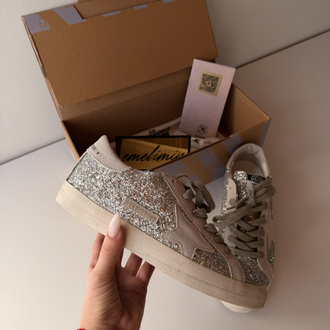 Golden Goose Superstar Silver Glitter
