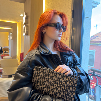 Siyah Mia Model Clutch Çanta