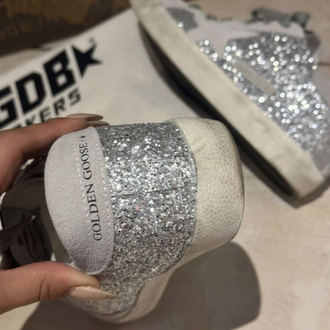 Golden Goose Superstar Silver Glitter