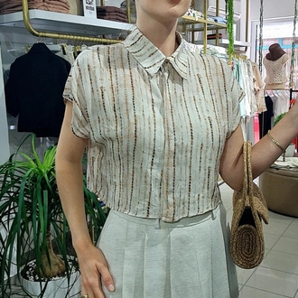 TENCEL BATİK GÖMLEK (KAHVE)