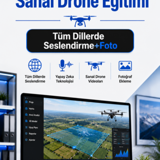 Arazi İçin Bilgisayardan Sanal Drone Eğitimi Tüm Dillerde Seslendirme+Foto