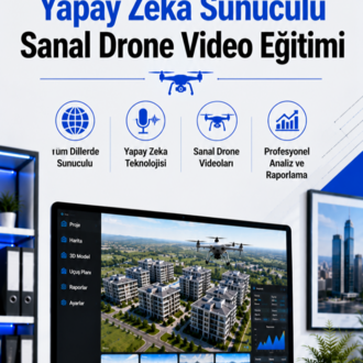 Konut ve Ticarethane Tüm Dillerde Yapay Zeka Sunuculu Sanal Drone Video Eğitimi
