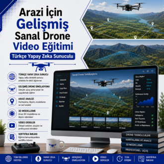 Arazi İçin Gelişmiş Sanal Drone Eğitimi Türkçe Sunuculu