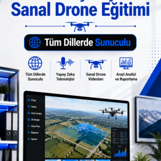 Arazi İçin Bilgisayardan Gelişmiş Sanal Drone Eğitimi Tüm Dillerde Sunuculu