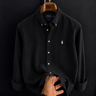 Polo Ralphlauren-Siyah-Keten Kumaş Gömlek-Yazlık