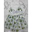 BEYAZ SATEN DESENLİ ŞORTLU BRALET TAKIM