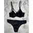 SİYAH PULLU BRALET TAKIM