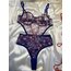 LACİVERT ÇİÇEK DESENLİ BODYSUIT