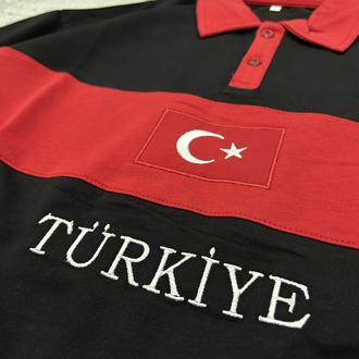 Türkiye polo yaka t-shirt siyah