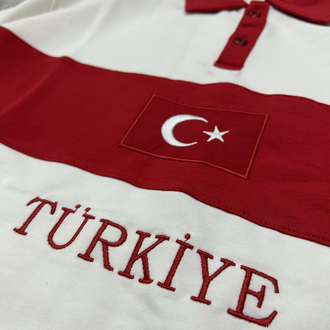 Türkiye polo yaka t-shirt beyaz