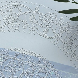 Perforated Stencil 40 cm. - İznik Baba Nakkaş Lotus Rumi Motif Tile Plate Pattern