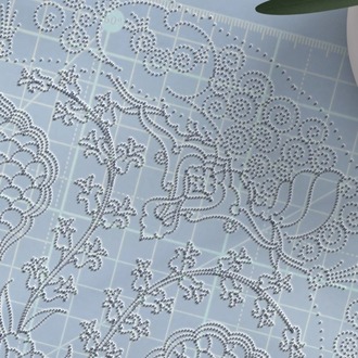 Perforated Stencil 30 cm. - Classic Iznik Tile Pattern with Hyacinth Motif