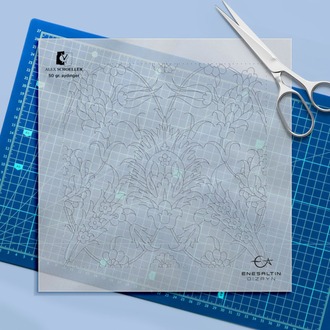 Perforated Stencil 25 x 25 cm – Ulama Seamless Symmetric Hatayi Tile Tile Pattern