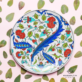Perforated Stencil 18 cm. - Classic Tile Pattern with Plant Motifs