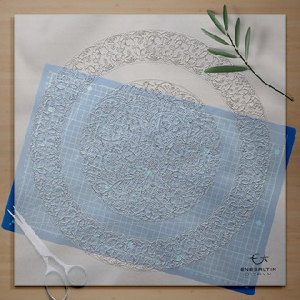 Perforated Stencil 40 cm. - Baba Nakkaş Classic Iznik 15th century Lotus Hatayi Motif