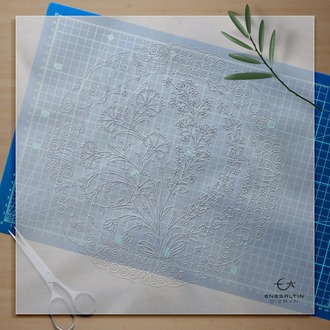 Perforated Stencil 30 cm. -  Classic Iznik 1575 Carnation and Hyacinth Motif Tile Plate Pattern