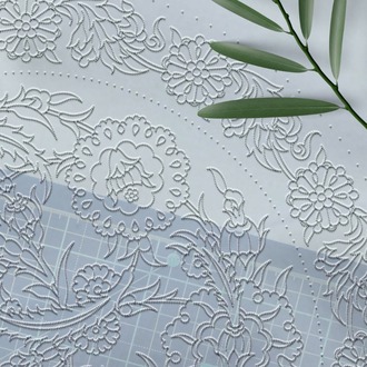 Perforated Stencil 40 cm. - Dagger Leaf Plant Motif Iznik Tile Pattern