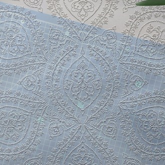Perforated Stencil 40 cm. - Classic Iznik 1550 Medallion Tile Pattern with Hyacinths and