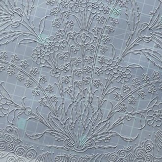 Perforated Stencil 30 cm. - Classic Iznik Hyacinth and Dagger Leaf Motif Tile Plate Pattern