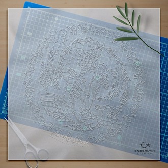 Perforated Stencil 30 cm. - Classic Iznik 1550 Chrysanthemum, Hatayi and Dagger Leaf Tile Pattern