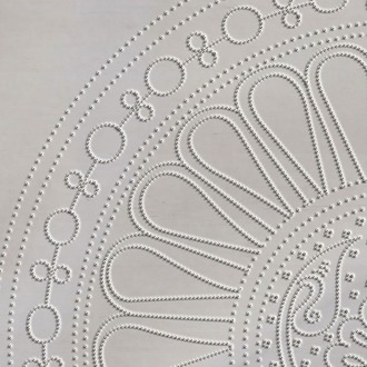 Perforated Stencil  -  Beyliks Period Passionflower Rumi Tile Plate Pattern