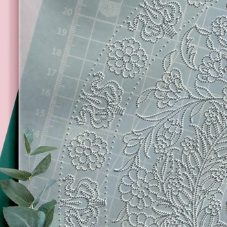 Perforated Stencil 30 cm. - Classic Iznik Pomegranate and Thorn Tile Plate Pattern