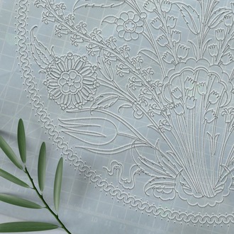 Perforated Stencil 30 cm. - Hyacinth and Thorn Plant Motif Iznik Tile Pattern