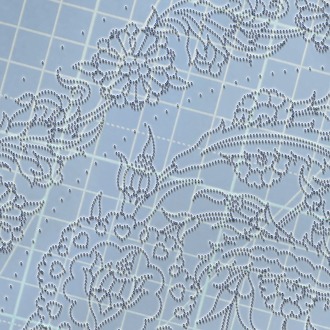 Perforated Stencil 30 cm. - Dagger Leaf Plant Motif Iznik Tile Pattern