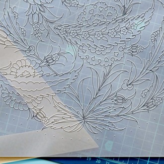 Perforated Stencil - Dagger Leaf Motif Iznik Tile Pattern