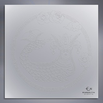 Perforated Stencil - Tile Plate Pattern with Shahmaran Motif
