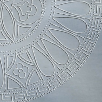 Perforated Stencil - Beyliks Period Passionflower Tile Plate Pattern