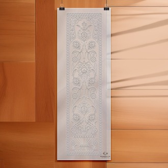 Perforated Stencil 25x100 cm. MAXI SIZE - Herbal Hatayi Vase Motif Tile Pattern