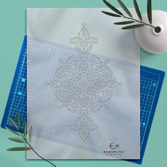 Perforated Stencil 25 x 30 cm. - Rumi Şemse Tile Pattern