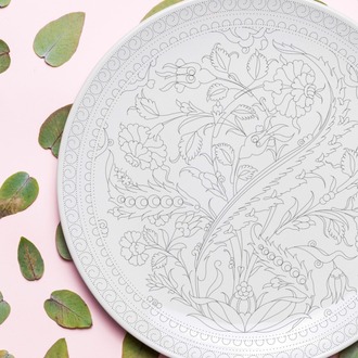 Perforated Stencil - Classic Tile Pattern with Plant Motifs
