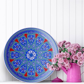 Perforated Stencil 40 cm. - Star Interlace / Seljuk Star Motif Tile Plate Pattern