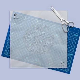 Perforated Stencil Set 4-Piece - Beyliks Period Passionflower Tile Plate Pattern