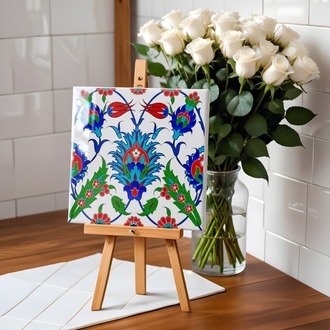 Perforated Stencil 20 x 20 cm – Ulama Symmetrical Hatayi Tile Pattern