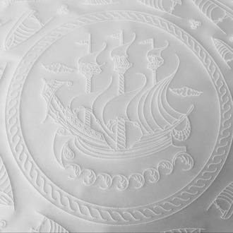 Perforated Stencil - Galleon Motif Tile Pattern